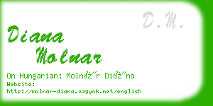diana molnar business card
